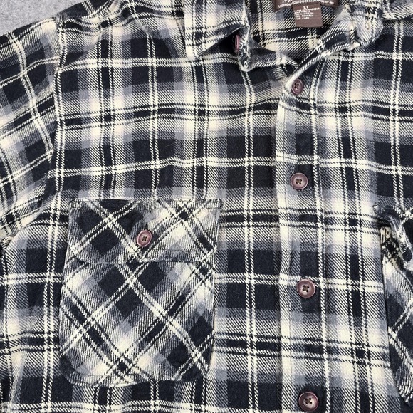 Moose Creek Other - Moose Creek Shirt Mens LT Black Plaid Flannel Button Up Long Sleeve Tall Casual